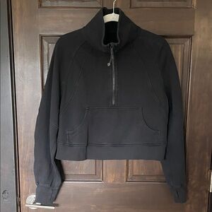 Lululemon Half Zip Scuba Oversized Funnel Neck - Black XS/S